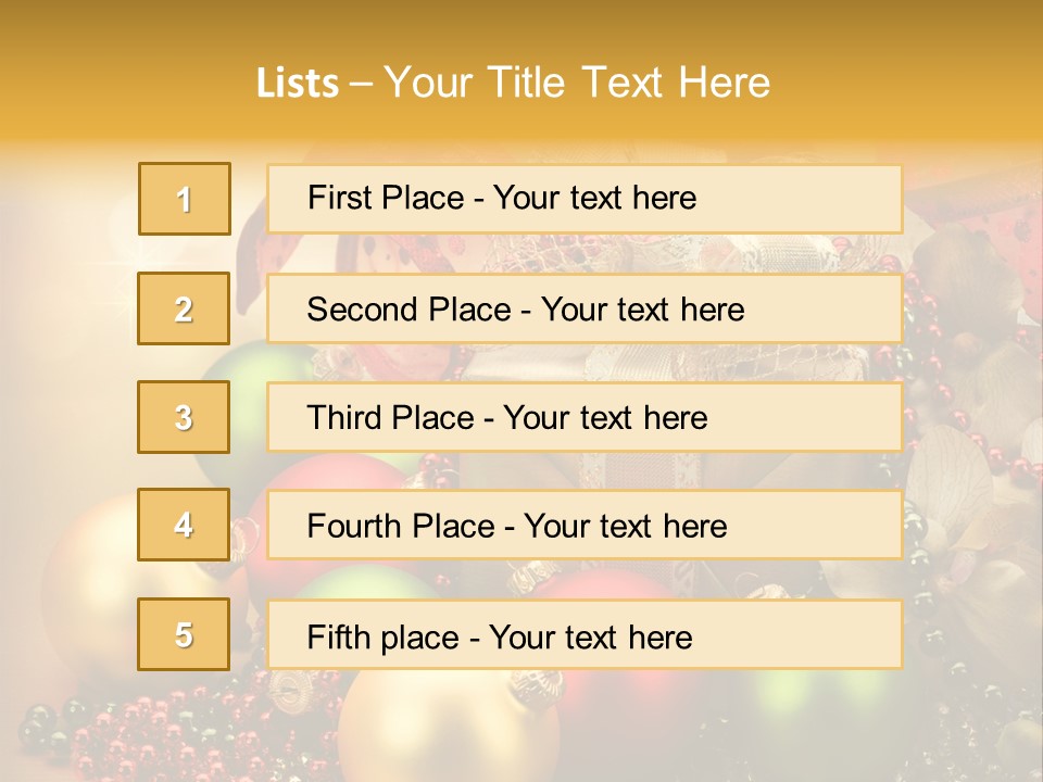 Year Golden Border PowerPoint Template