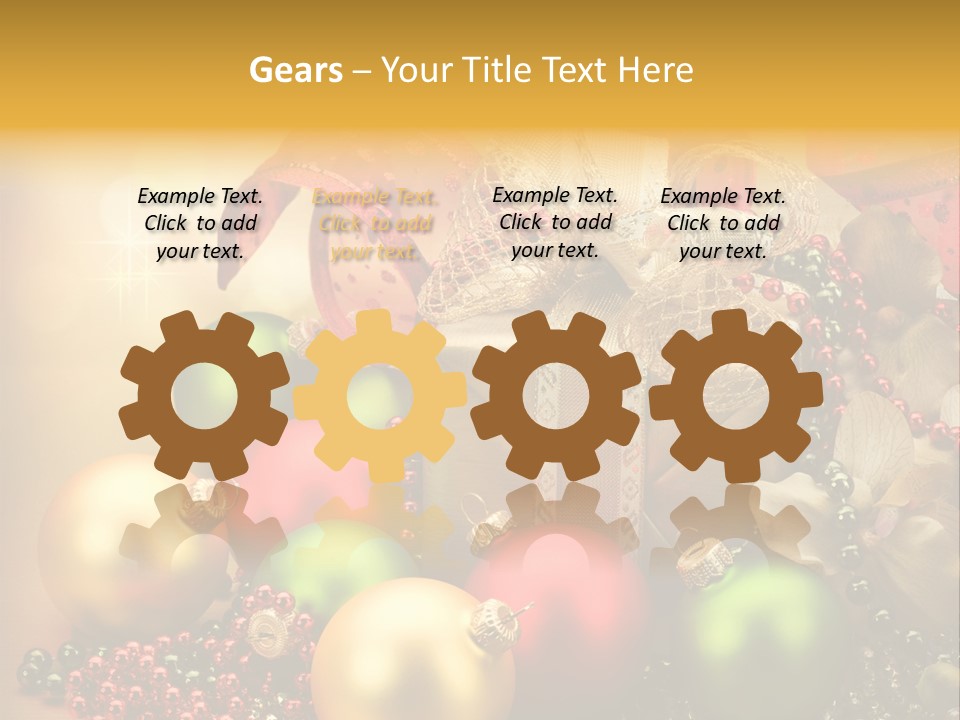 Year Golden Border PowerPoint Template