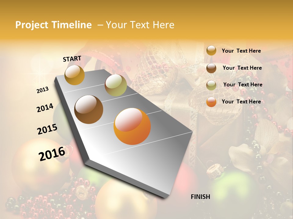 Year Golden Border PowerPoint Template