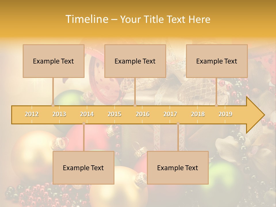 Year Golden Border PowerPoint Template