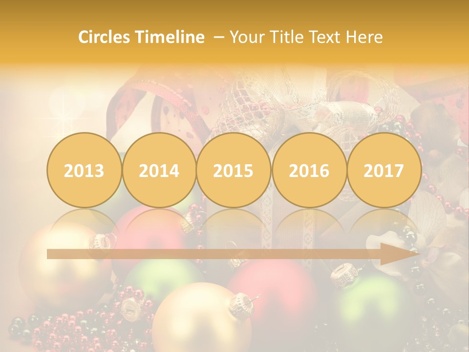 Year Golden Border PowerPoint Template