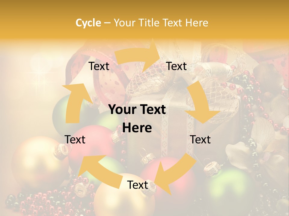Year Golden Border PowerPoint Template
