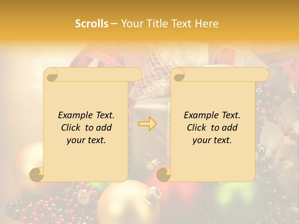 Year Golden Border PowerPoint Template