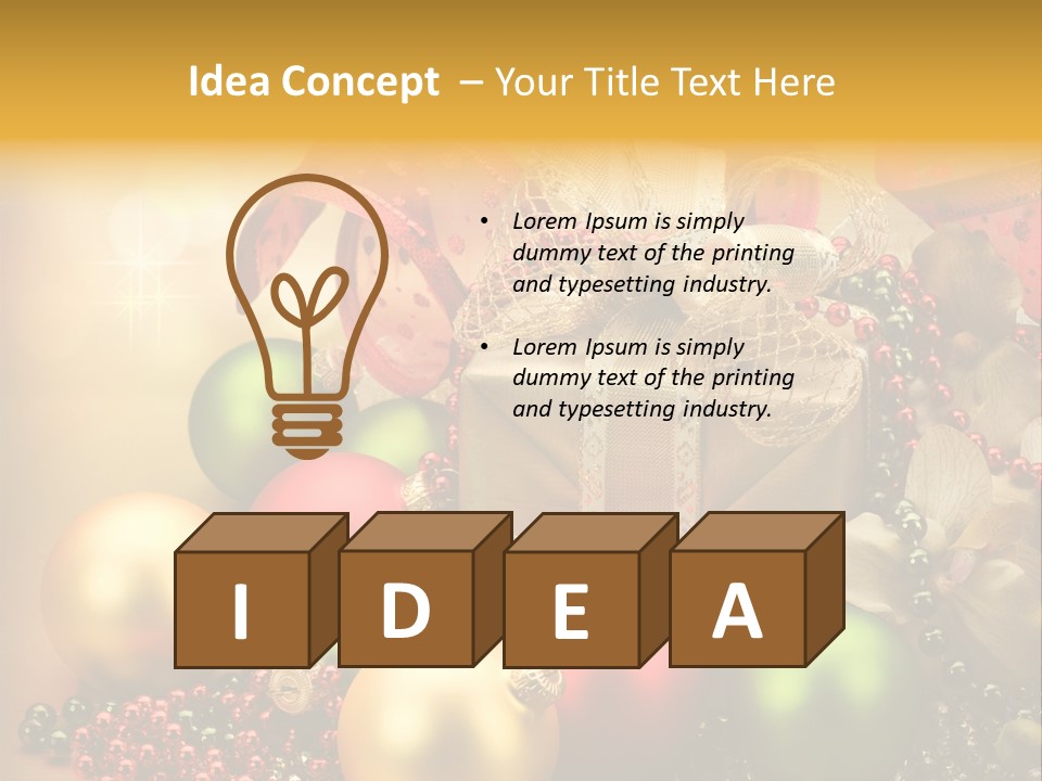 Year Golden Border PowerPoint Template