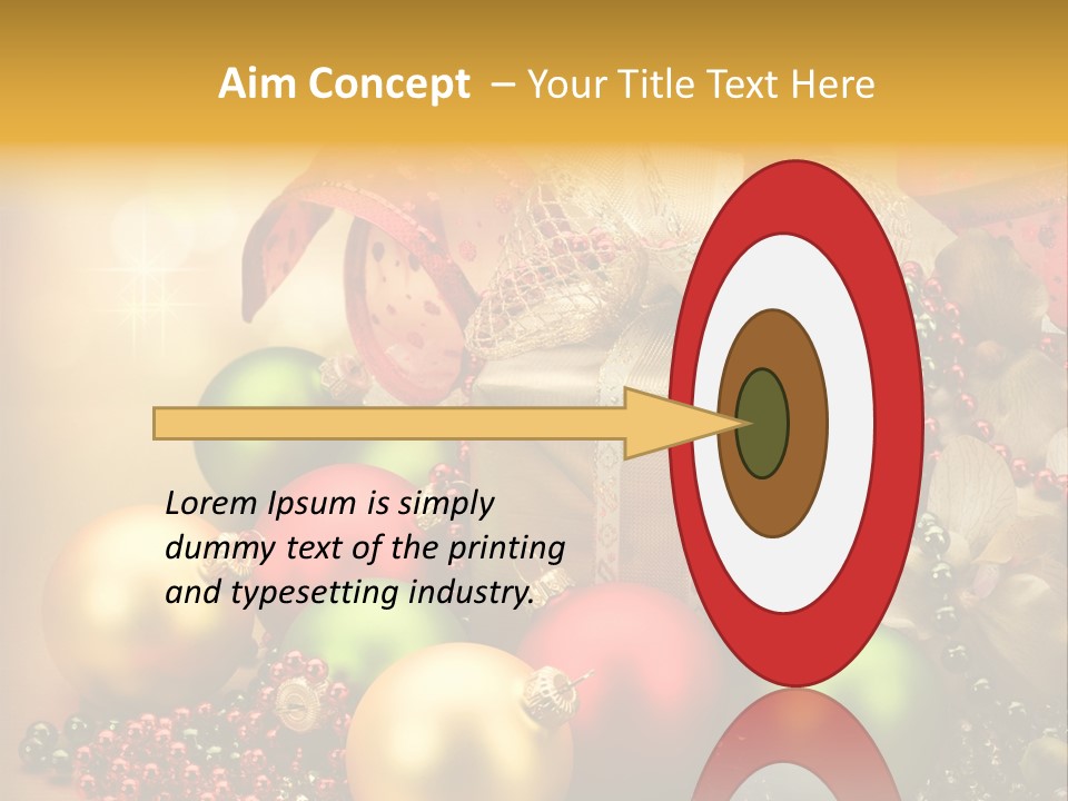Year Golden Border PowerPoint Template