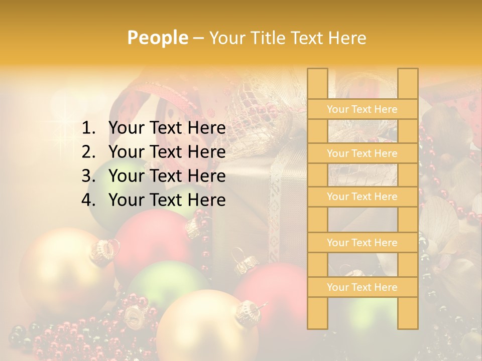 Year Golden Border PowerPoint Template