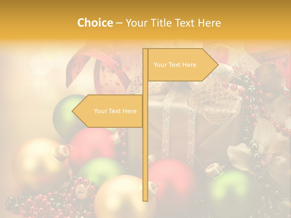 Year Golden Border PowerPoint Template