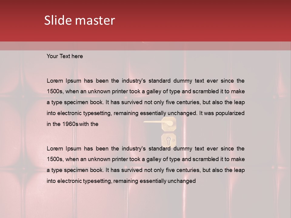 Surface Buttoned Glamour PowerPoint Template