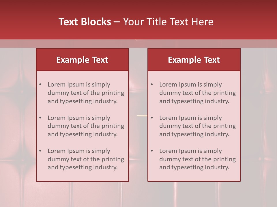 Surface Buttoned Glamour PowerPoint Template