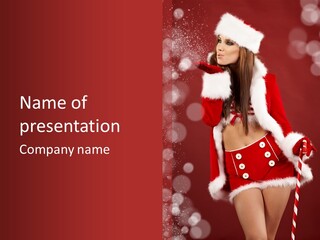 Closeup Dessert Xmas PowerPoint Template