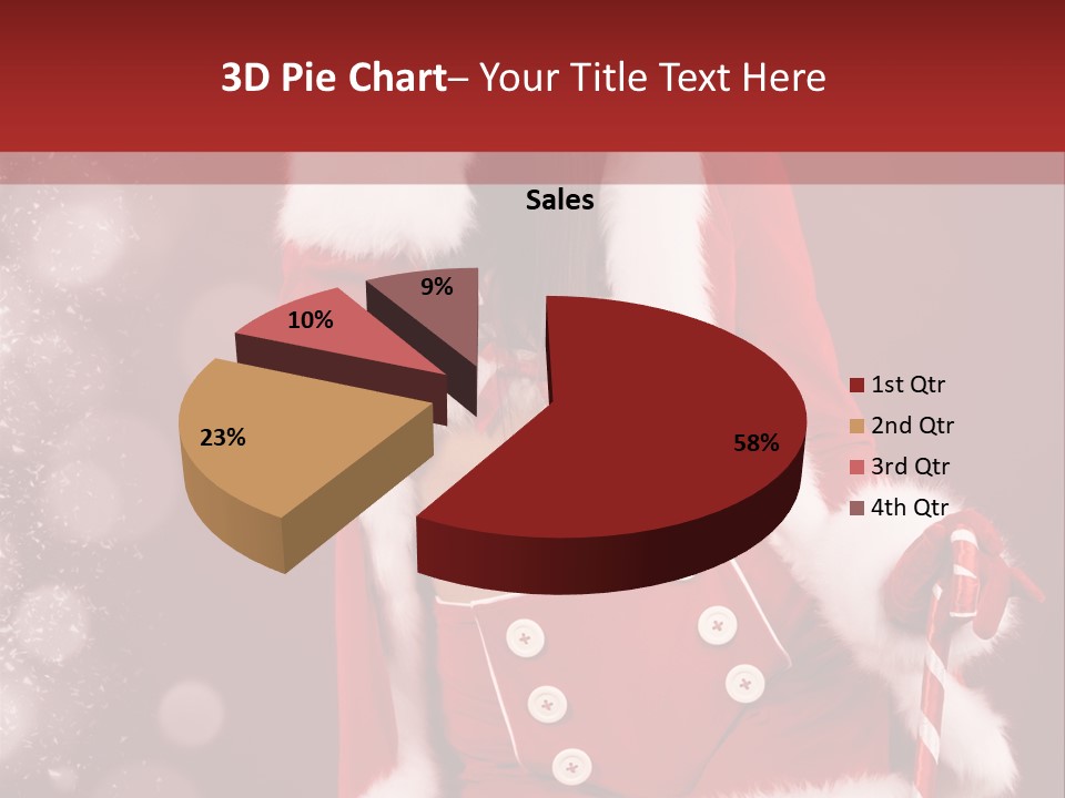 Closeup Dessert Xmas PowerPoint Template