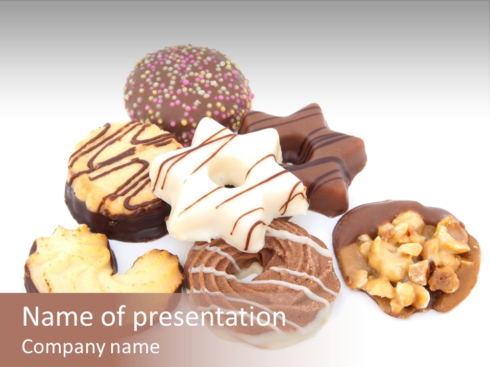 Closeup Dessert Xmas PowerPoint Template