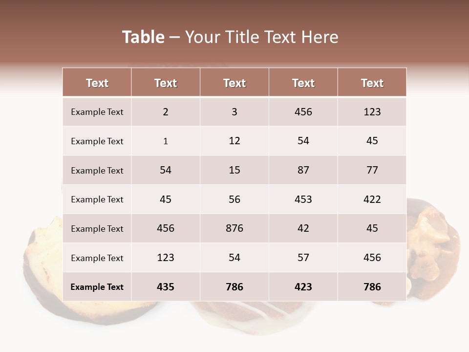 Closeup Dessert Xmas PowerPoint Template