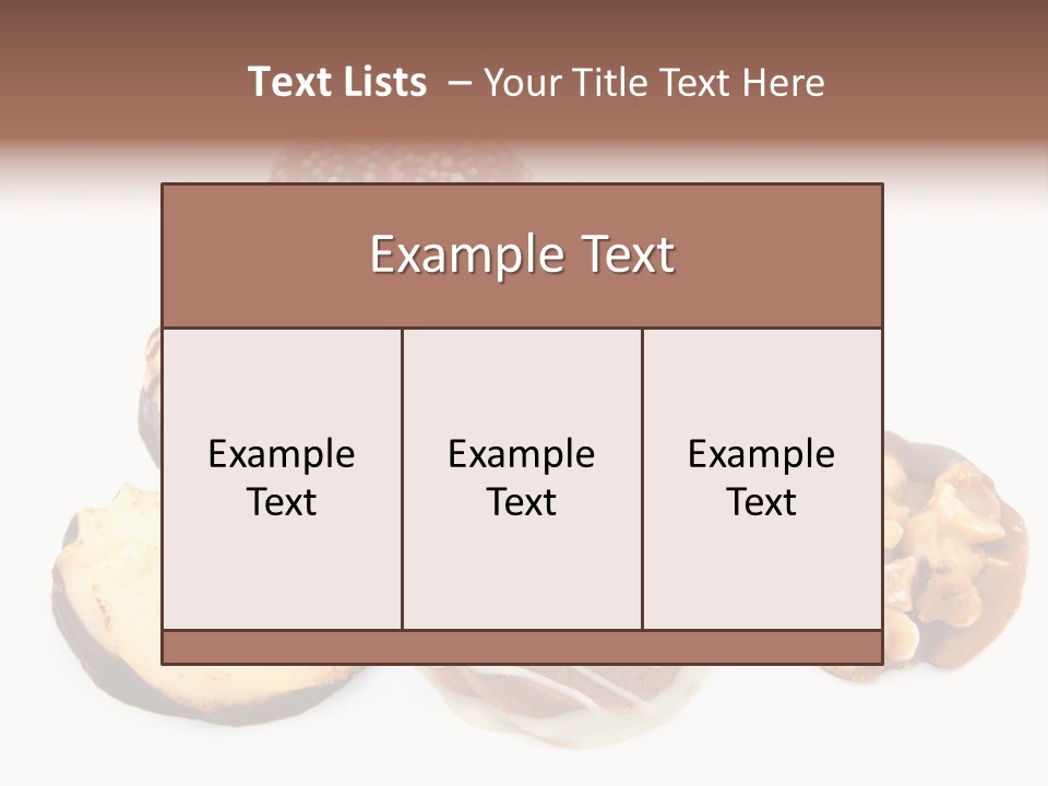 Closeup Dessert Xmas PowerPoint Template