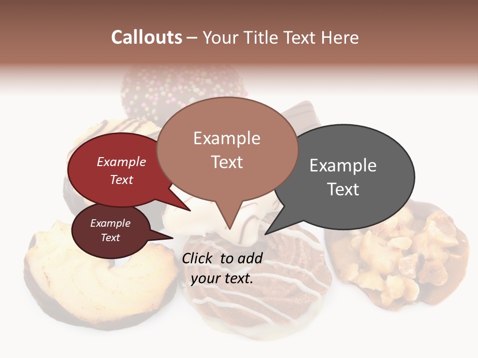 Closeup Dessert Xmas PowerPoint Template