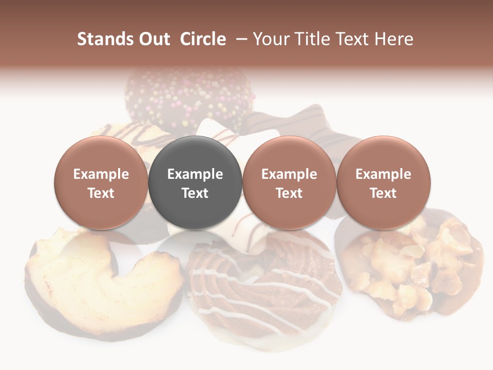 Closeup Dessert Xmas PowerPoint Template