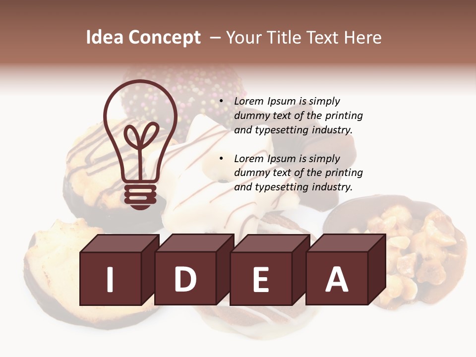 Closeup Dessert Xmas PowerPoint Template