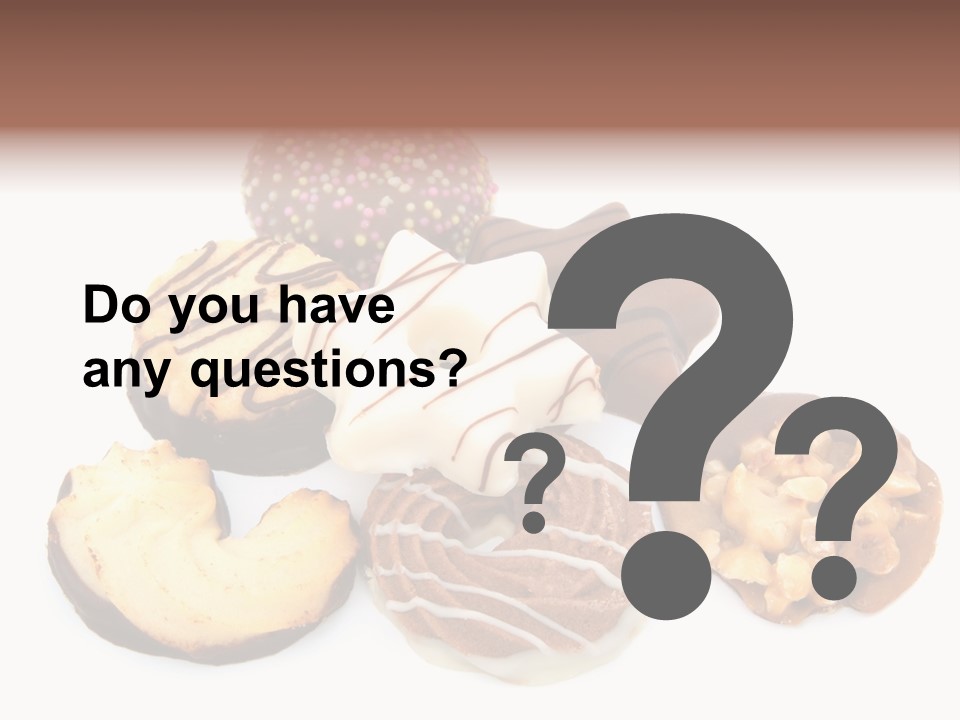 Closeup Dessert Xmas PowerPoint Template