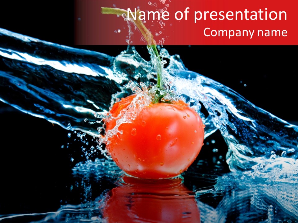 Eating Washing Tomato PowerPoint Template