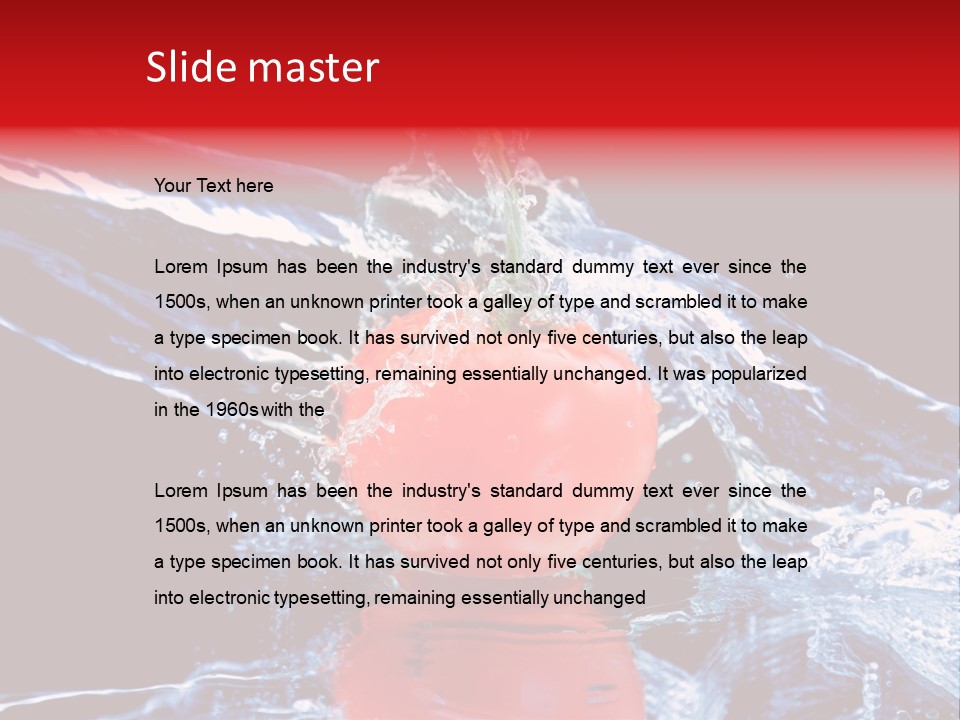 Eating Washing Tomato PowerPoint Template