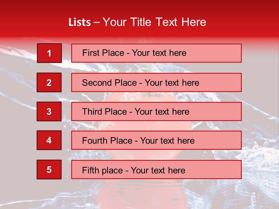 Eating Washing Tomato PowerPoint Template