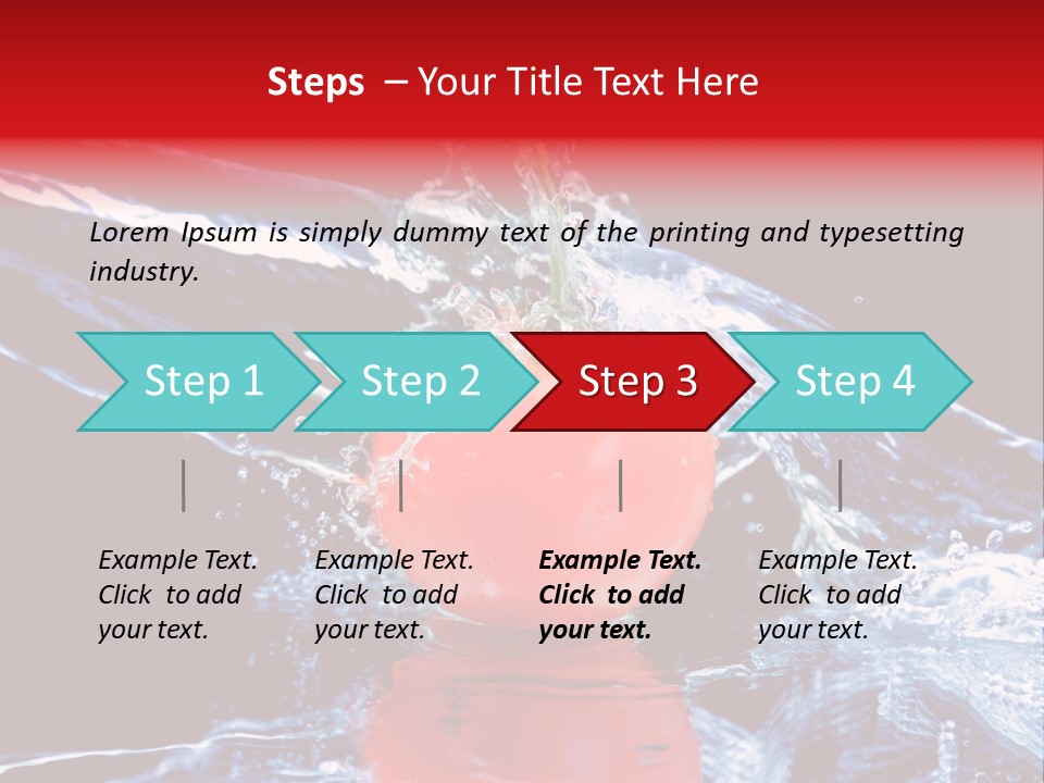 Eating Washing Tomato PowerPoint Template