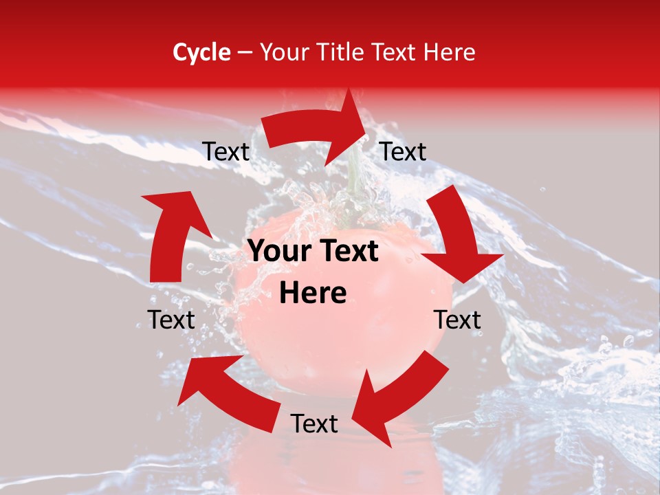Eating Washing Tomato PowerPoint Template