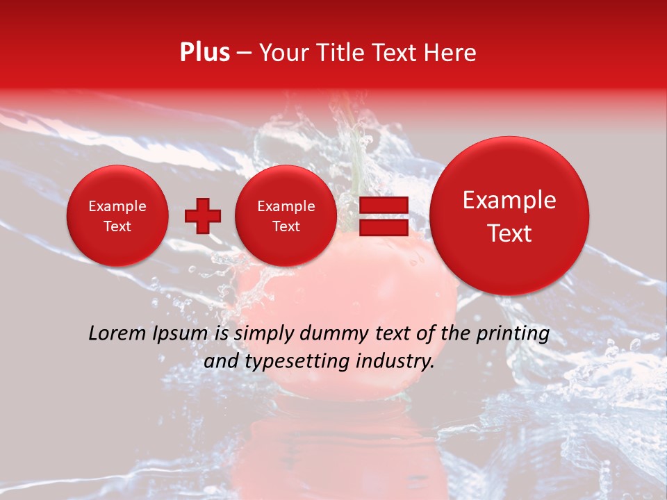 Eating Washing Tomato PowerPoint Template