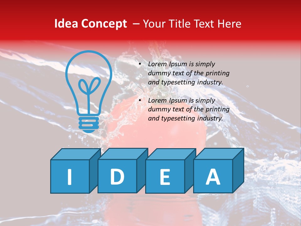 Eating Washing Tomato PowerPoint Template