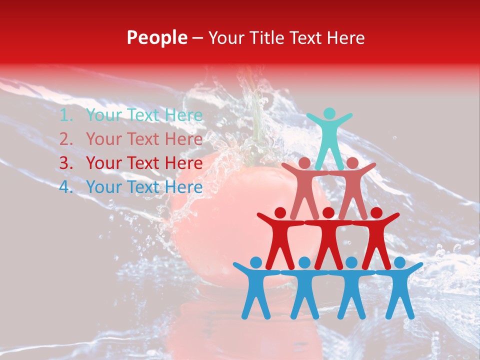 Eating Washing Tomato PowerPoint Template