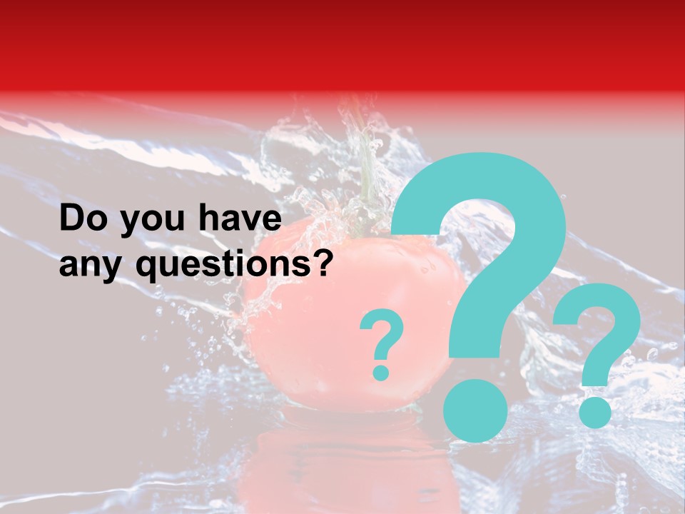 Eating Washing Tomato PowerPoint Template