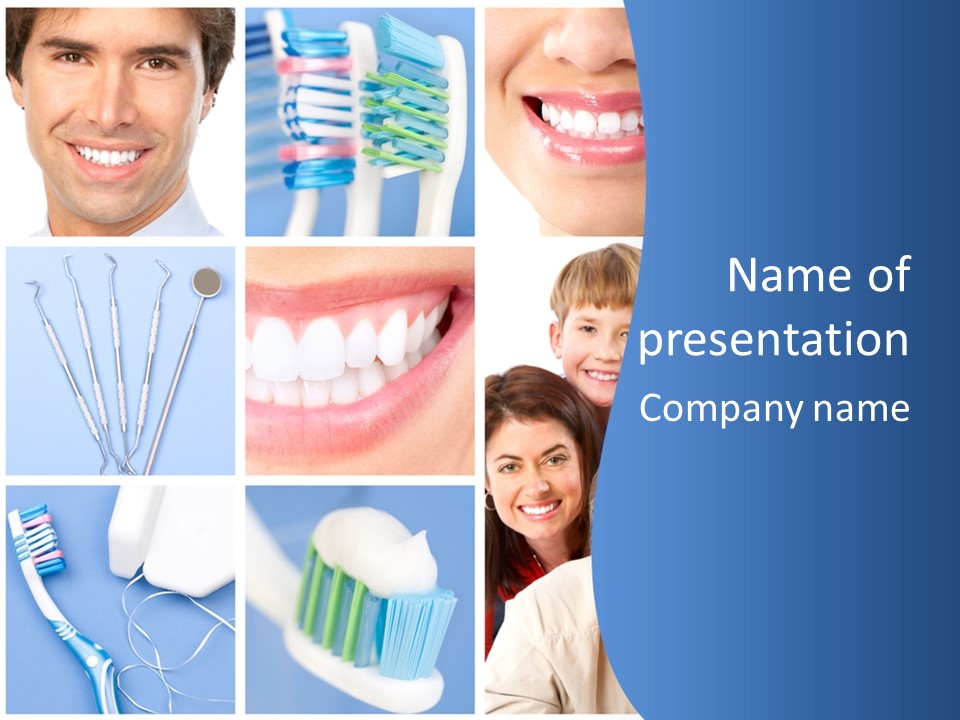 Lips Whitening Man PowerPoint Template