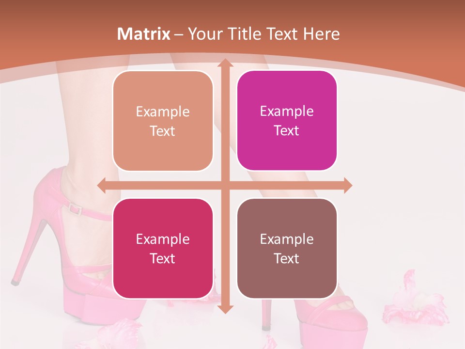 Shoes Flowers Leg PowerPoint Template