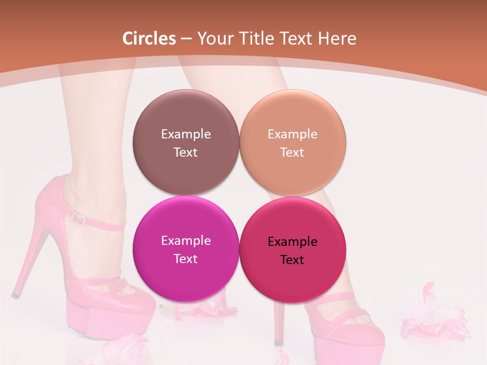 Shoes Flowers Leg PowerPoint Template