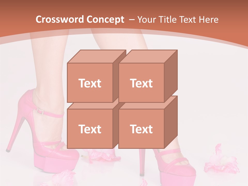 Shoes Flowers Leg PowerPoint Template