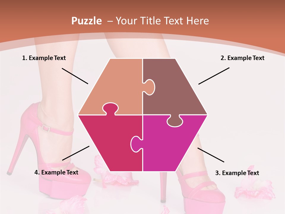 Shoes Flowers Leg PowerPoint Template