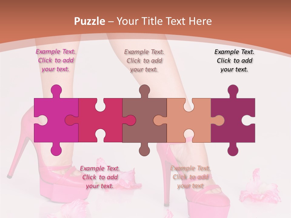 Shoes Flowers Leg PowerPoint Template