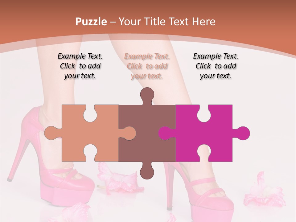Shoes Flowers Leg PowerPoint Template