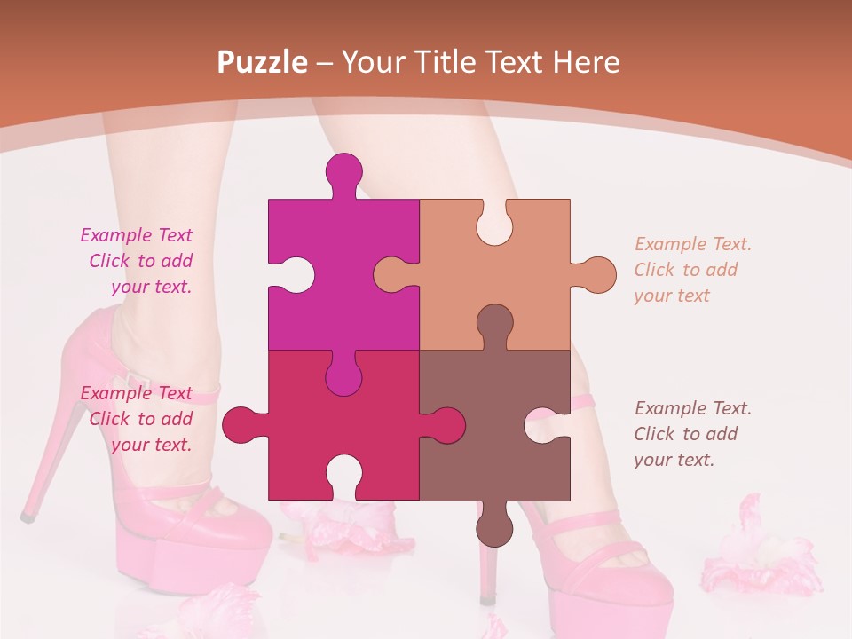 Shoes Flowers Leg PowerPoint Template