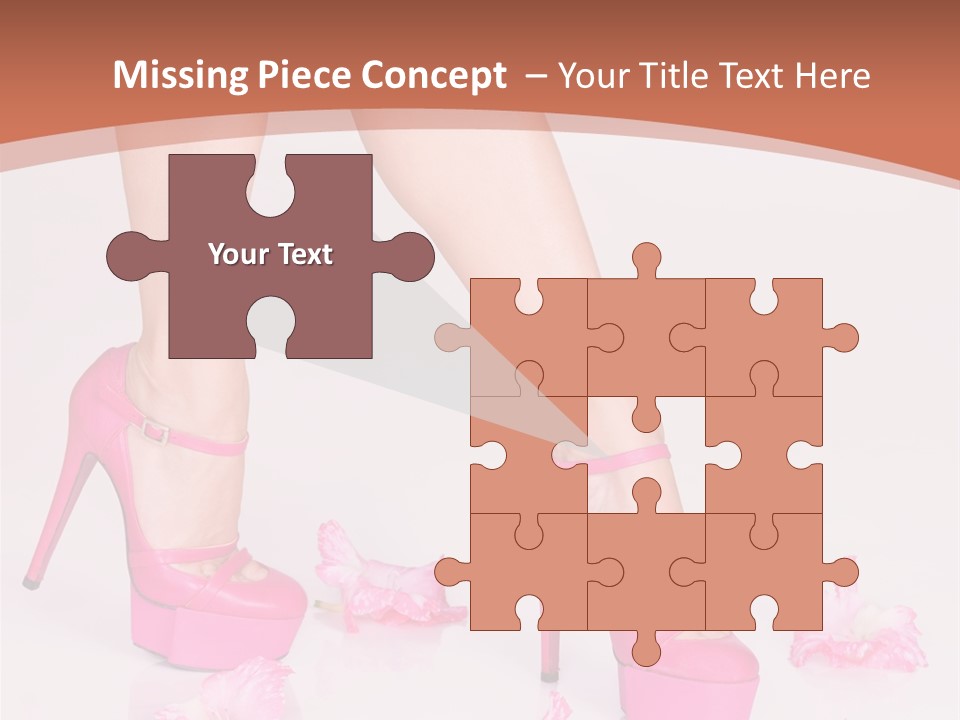 Shoes Flowers Leg PowerPoint Template