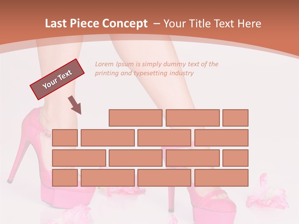 Shoes Flowers Leg PowerPoint Template