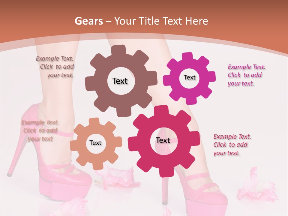 Shoes Flowers Leg PowerPoint Template