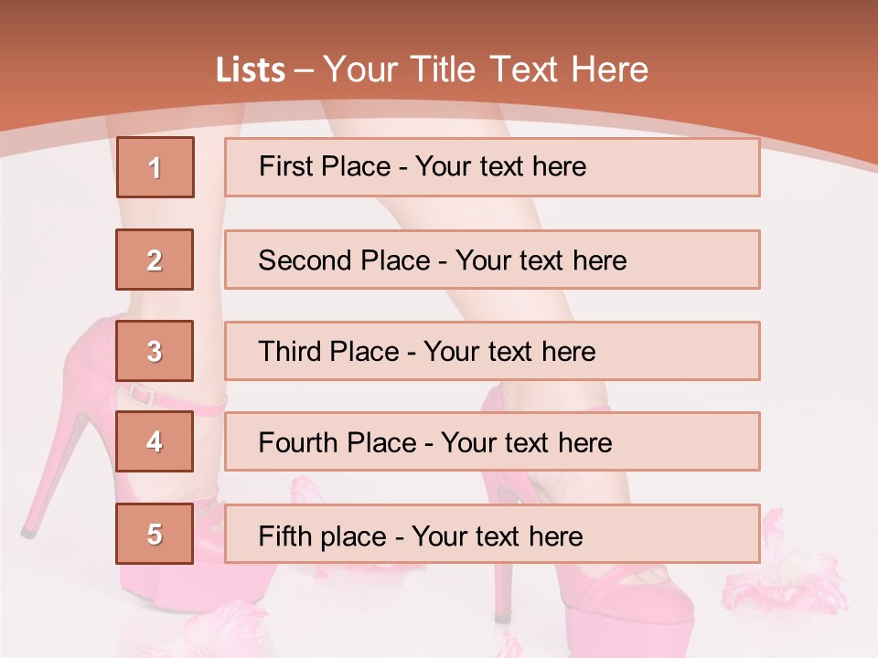 Shoes Flowers Leg PowerPoint Template