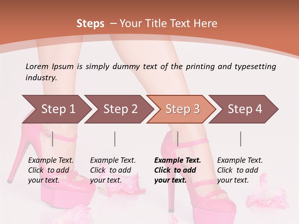 Shoes Flowers Leg PowerPoint Template