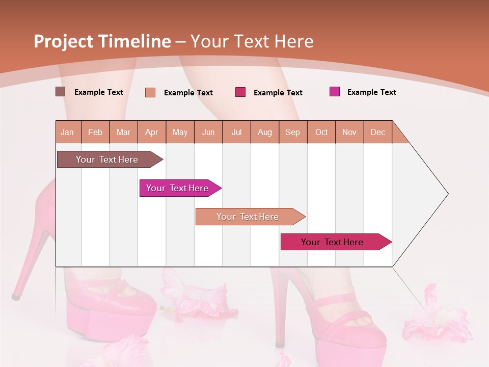 Shoes Flowers Leg PowerPoint Template