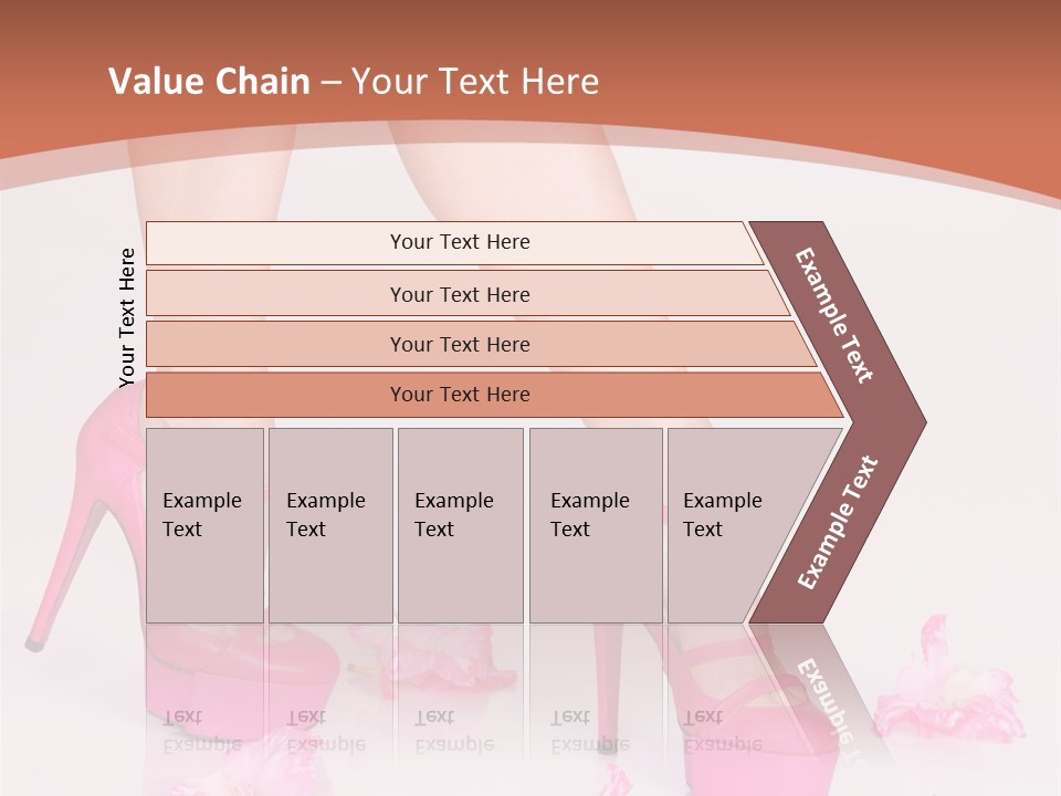 Shoes Flowers Leg PowerPoint Template