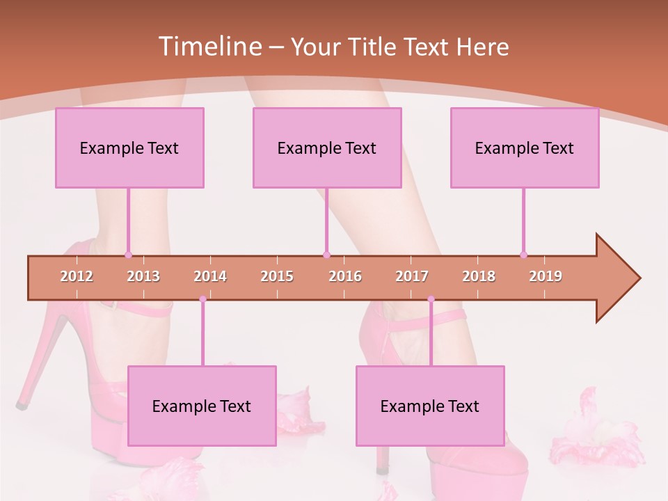 Shoes Flowers Leg PowerPoint Template