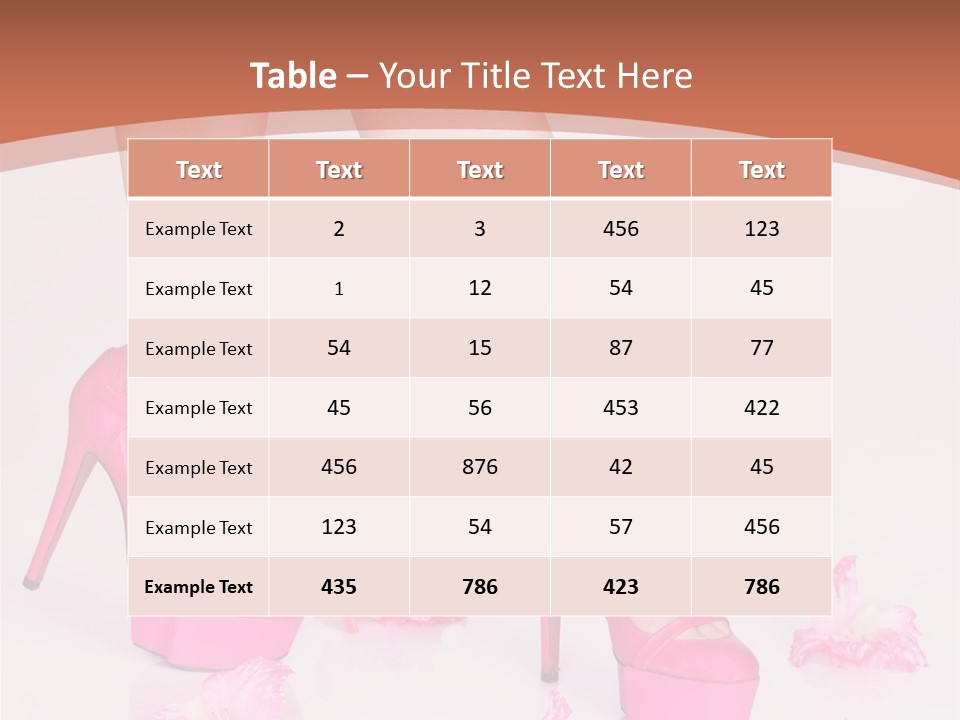 Shoes Flowers Leg PowerPoint Template