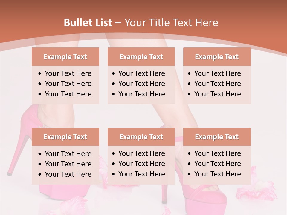 Shoes Flowers Leg PowerPoint Template