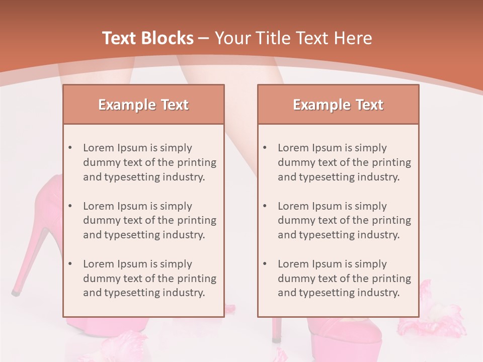 Shoes Flowers Leg PowerPoint Template